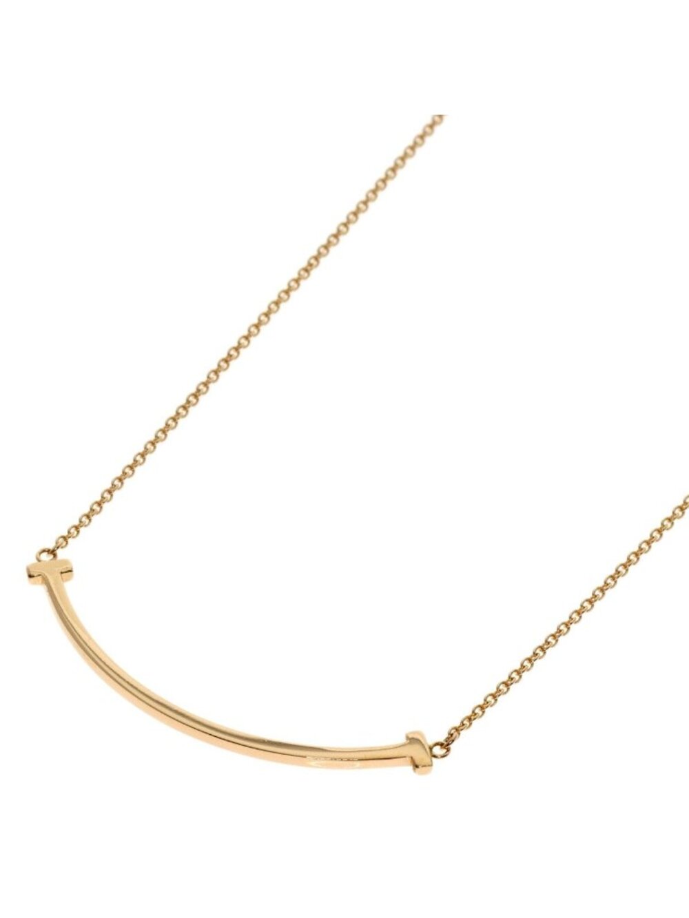 Tiffany & Co T Smile Small Necklace 18K Pink Gold